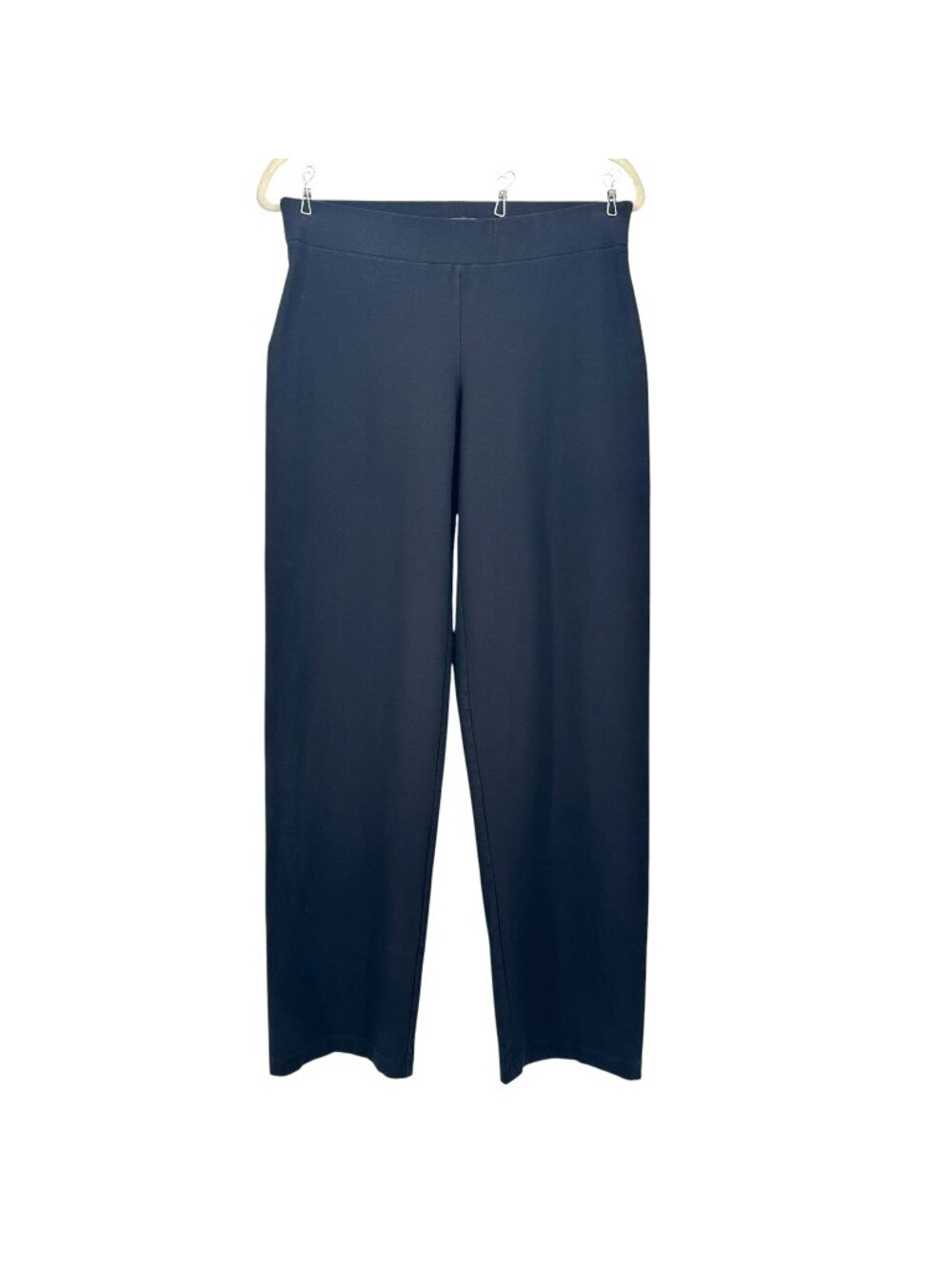 Eileen Fisher Womens Small Pants Washable Stretch Crepe Straight Pant Pull On